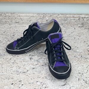 Converse Black and Purple Men's Sneakers Size 15.